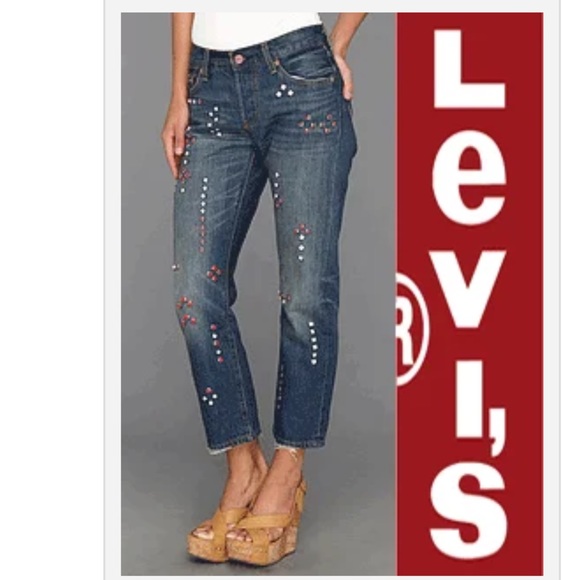 Levi’s Embellished Shrunken 501 Jeans - Picture 6 of 7